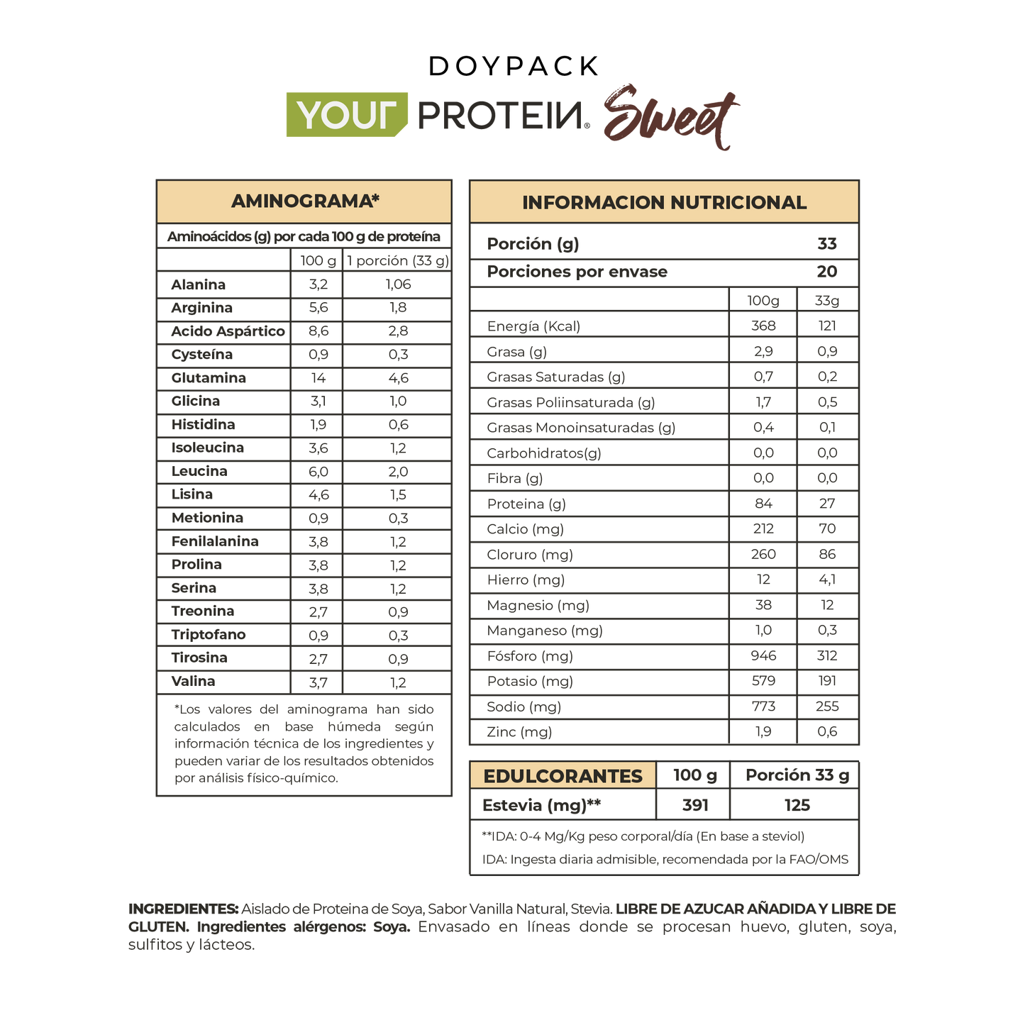 Proteína Vegan Sweet Vainilla Refill 1.4 lb