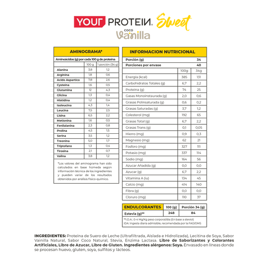 YOUR PROTEIN WHEY COCO VAINILLA