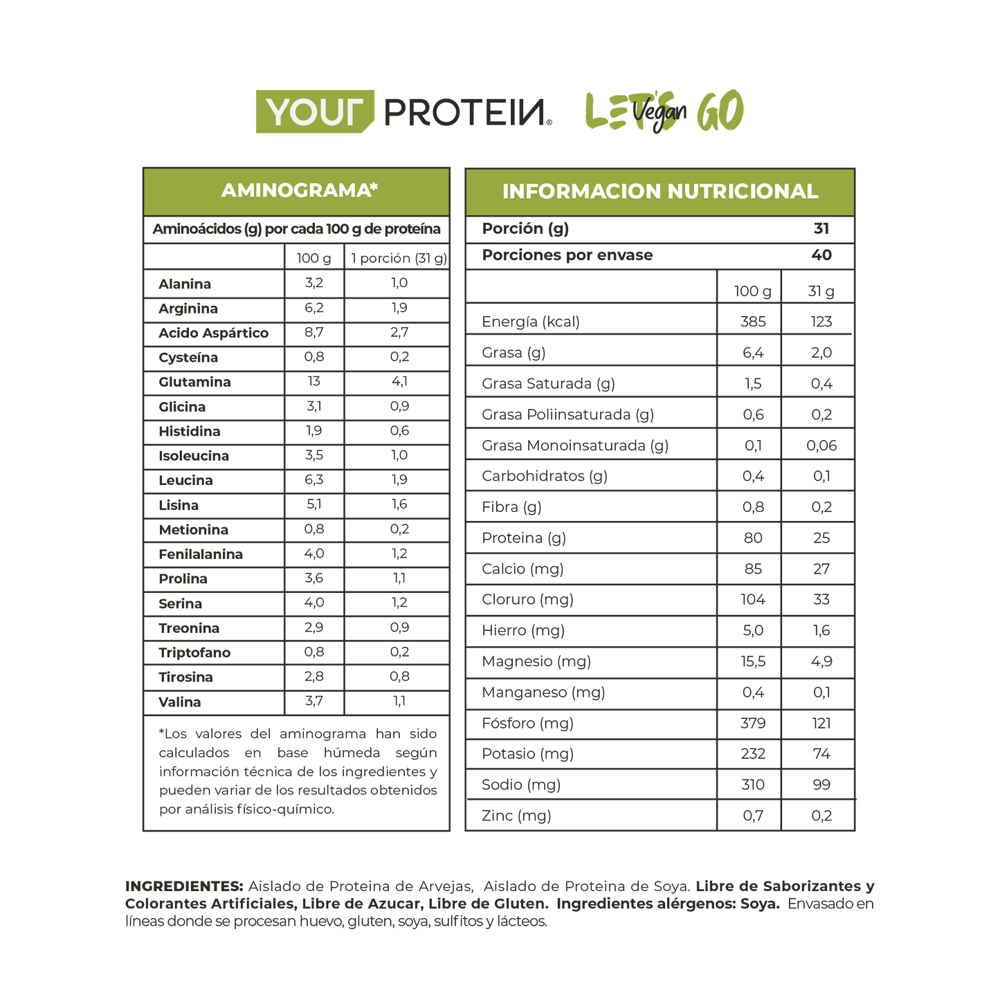 PACK DE PROTEINA VEGAN SIN SABOR FULL SIZE + CREATINA