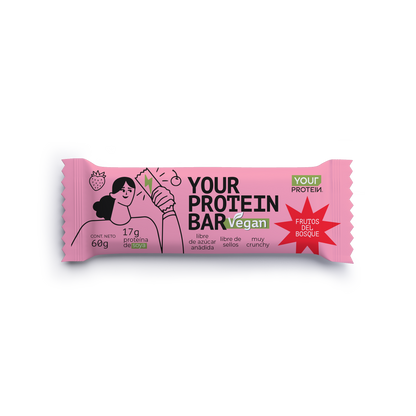 PACK DISPLAY DE 16 BARRITAS PROTEINA VEGAN FRUTOS DEL BOSQUE