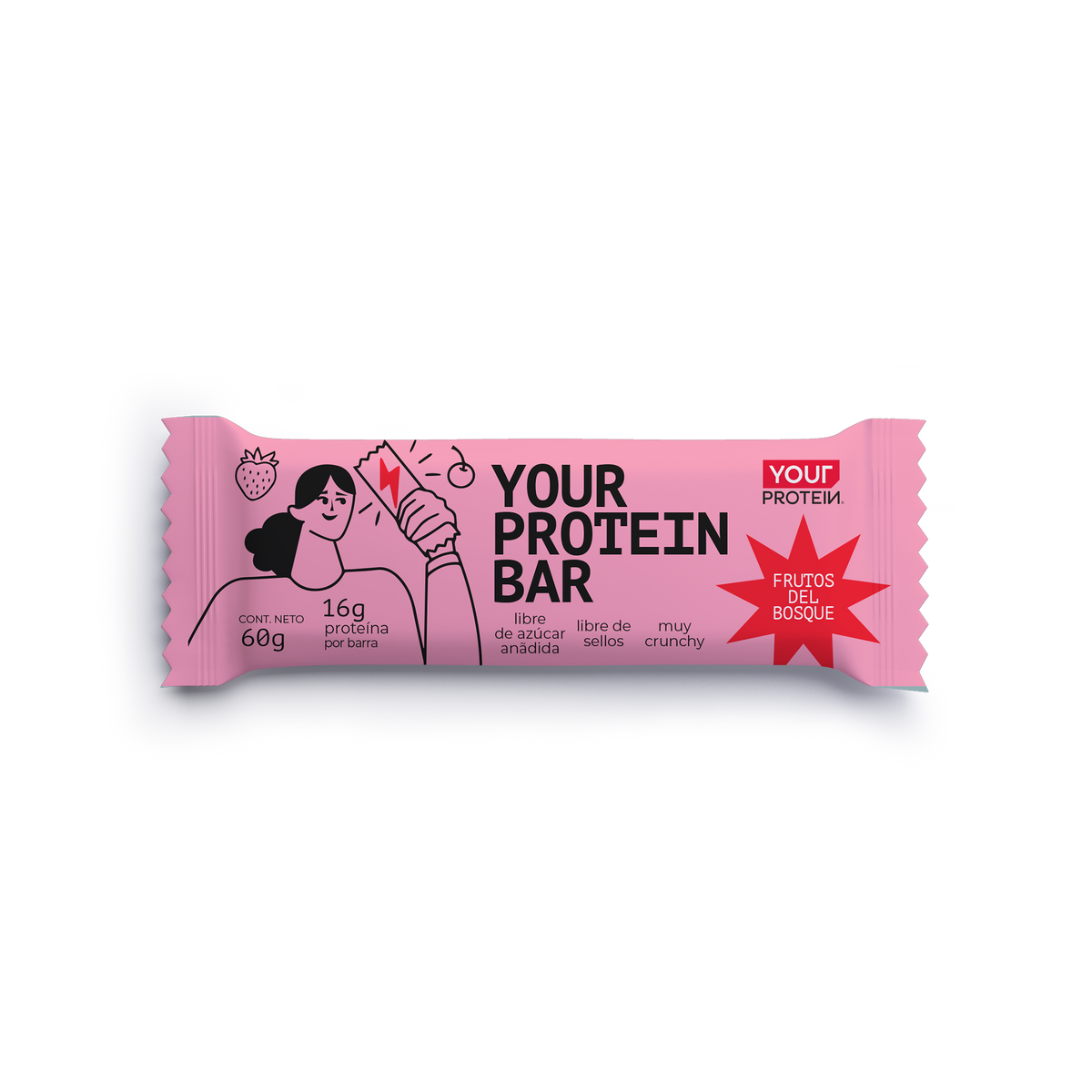 PACK DISPLAY DE 16 BARRITAS PROTEINA WHEY FRUTOS DEL BOSQUE