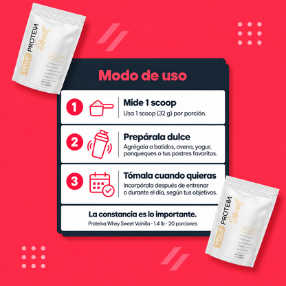 Proteína Whey Sweet Vainilla Refill 1.4 lb