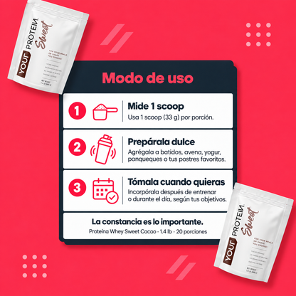 Proteína Whey Sweet Cacao Refill 1.4 lb