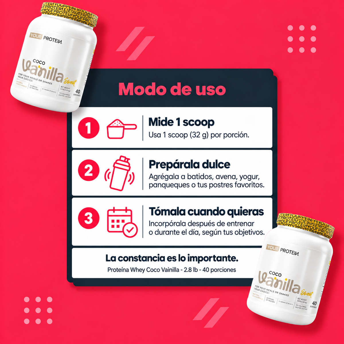 Proteína Whey Sweet Coco Vainilla 2.8 lb
