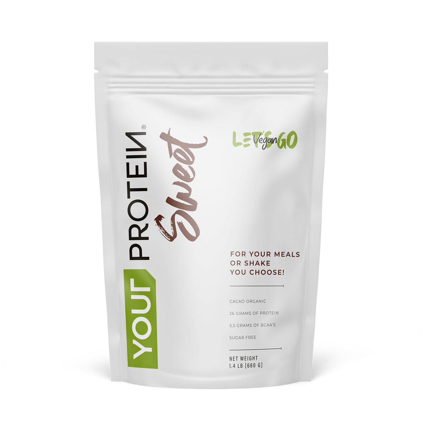 Proteína Vegan Sweet Cacao Refill 1.4 lb