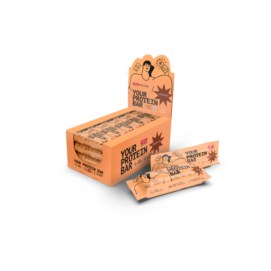 PACK DISPLAY DE 16 BARRITAS PROTEINA WHEY CHOCOLATE