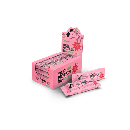 PACK DISPLAY DE 16 BARRITAS PROTEINA VEGAN FRUTOS DEL BOSQUE