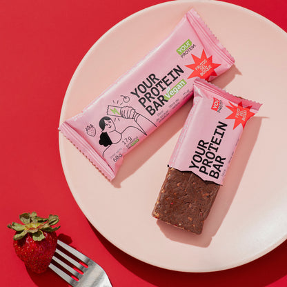 PACK DISPLAY DE 16 BARRITAS PROTEINA VEGAN FRUTOS DEL BOSQUE