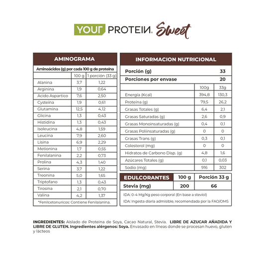 YOUR PROTEIN VEGAN SWEET CACAO REFILL
