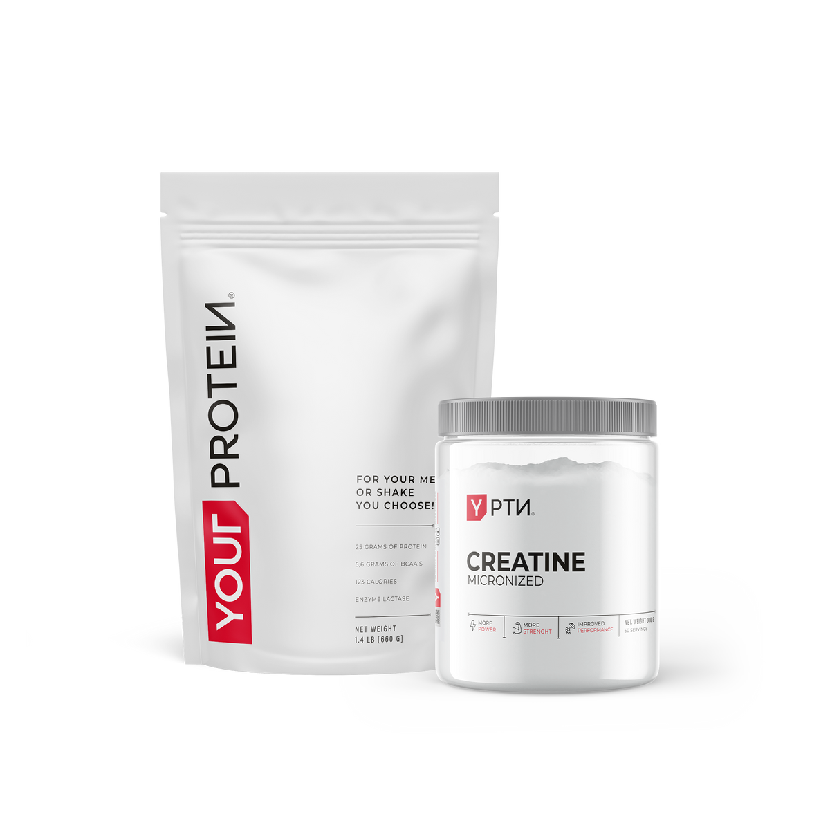 PACK DE PROTEINA WHEY SIN SABOR REFILL + CREATINA