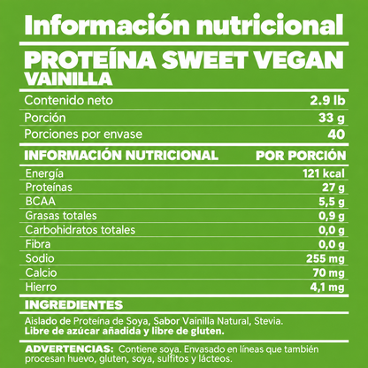 Proteína Vegan Sweet Vainilla 2.9 lb