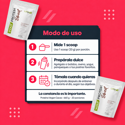 Proteína Vegan Sweet Cacao Refill 1.4 lb