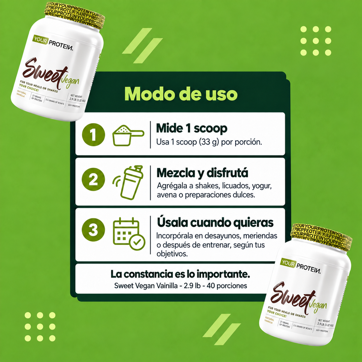 Proteína Vegan Sweet Vainilla 2.9 lb